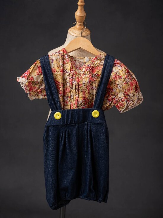 Other - Two piece shirt and overall set, girls size 3